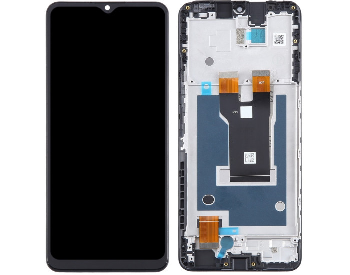 Дисплей з сенсорним екраном (модуль) ZTE Blade A73 5G, чорний з рамкою