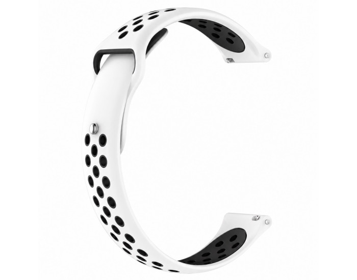 Ремешок силиконовый Active Air для Smart Watch 22 mm (белый/черный)