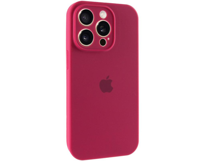 Чехол-силикон оригинал Full Camera Soft Matte iPhone 14 Pro, Rose red