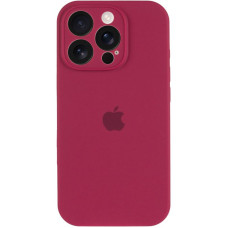 Чехол-силикон оригинал Full Camera Soft Matte iPhone 14 Pro, Rose red