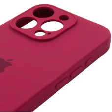 Чехол-силикон оригинал Full Camera Soft Matte iPhone 14 Pro, Rose red