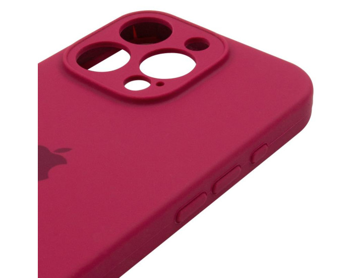 Чехол-силикон оригинал Full Camera Soft Matte iPhone 14 Pro, Rose red