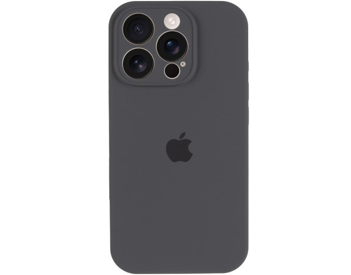 Чехол-силикон оригинал Full Camera Soft Matte iPhone 14 Pro, темно-серый