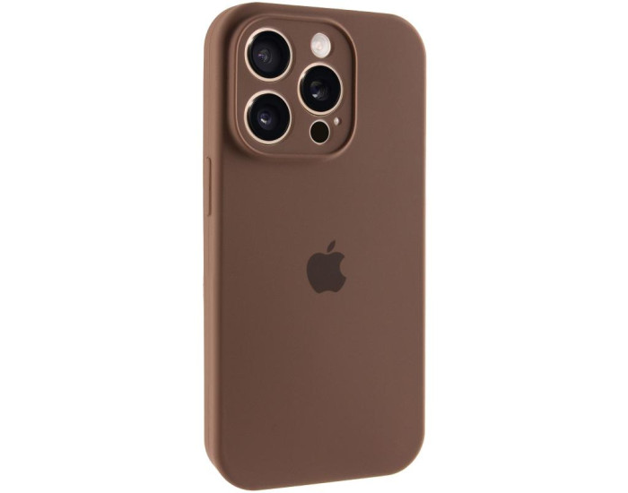 Чехол-силикон оригинал Full Camera Soft Matte iPhone 14 Pro, коричневый