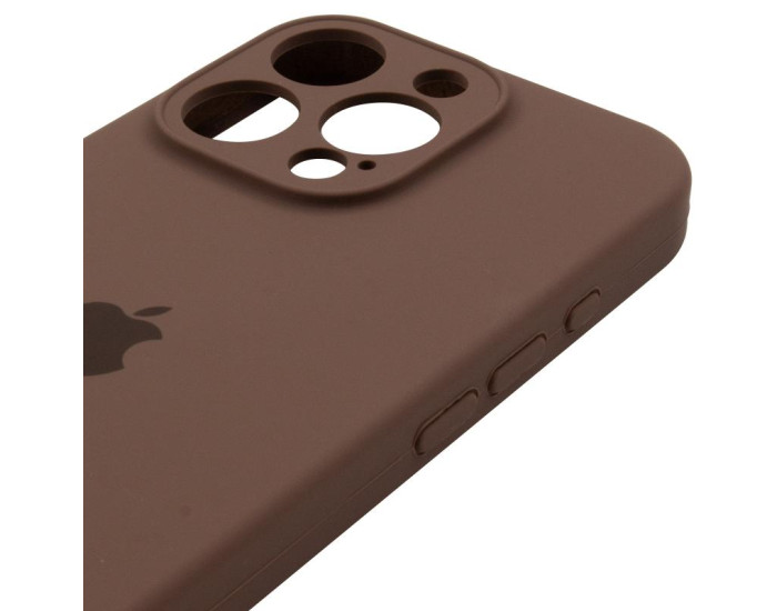 Чехол-силикон оригинал Full Camera Soft Matte iPhone 14 Pro, коричневый