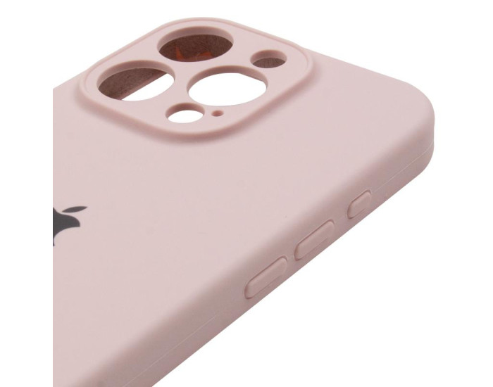 Чехол-силикон оригинал Full Camera Soft Matte iPhone 13 Pro, Chalk pink