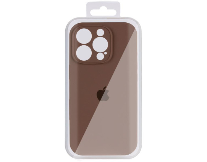 Чехол-силикон оригинал Full Camera Soft Matte iPhone 15 Pro, коричневый