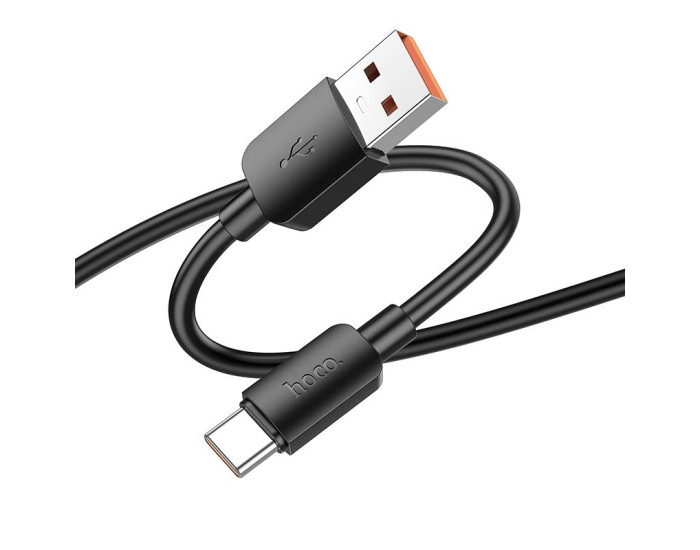 Кабель USB Hoco X96 Hyper Charging Data Cable USB to Type-C (100W/0.25m) Black