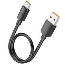 Кабель USB Hoco X96 Hyper Charging Data Cable USB to Type-C (100W/0.25m) Black