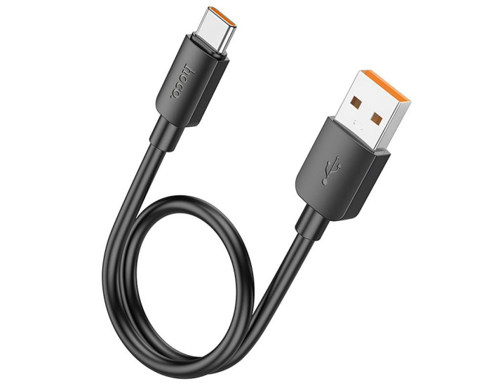 Кабель USB Hoco X96 Hyper Charging Data Cable USB to Type-C (100W/0.25m) Black