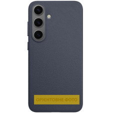 Чехол-кожаный Leather Case Samsung S25 Edge, темно-синий