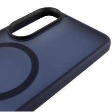 Чохол-силікон Ummi Colorful with MagSafe Samsung S25 Edge, Темно-синій