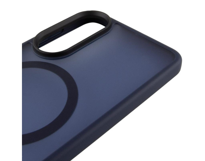 Чохол-силікон Ummi Colorful with MagSafe Samsung S25 Edge, Темно-синій