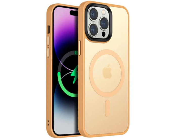 Чохол-силікон Ummi Colorful with MagSafe iPhone 12 Pro Max, персиковий