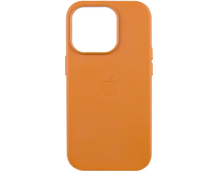 Чохол Leather Case with MagSafe iPhone 13 Pro Max Golden Brown