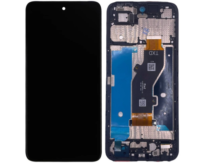 Дисплей с сенсорным экраном (модуль) Tecno Spark Go 1 KL4, черный с рамкой, оригинал