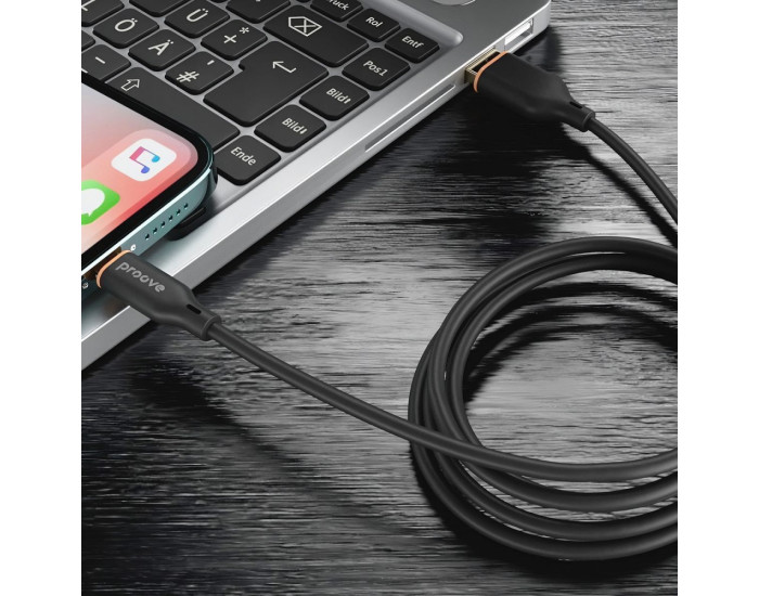 Кабель Proove Jelly Silicone USB to Type-C (3A/ 1m) чорний