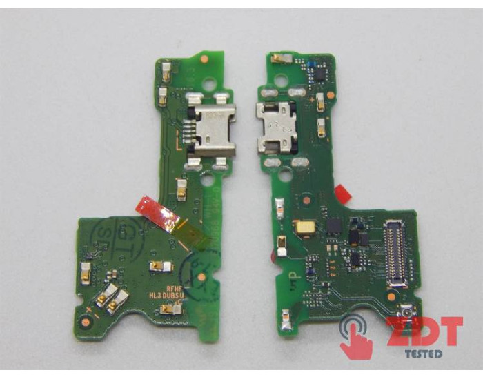 Шлейф для Huawei Y7 2019/ Y7 Prime 2019 (DUB-LX3/ DUB-L23/DUB-LX1) з роз'ємом зарядки, навушників з мікросхемою, оригінал