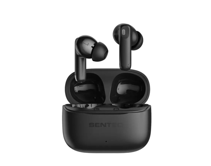 Беспроводные наушники Bluetooth SENTEO TWS Wind X True ANC+ENC, черные
