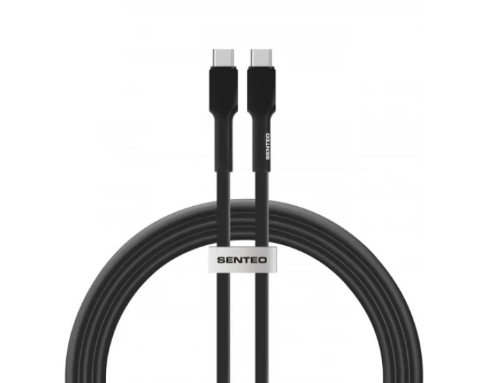 Кабель USB-C SENTEO SL-03 Silica Gel Type-C to Type-C (100W/1m) черный