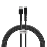 Кабель USB SENTEO SL-03 Silica Gel USB to Type-C (3A/1m) чорний