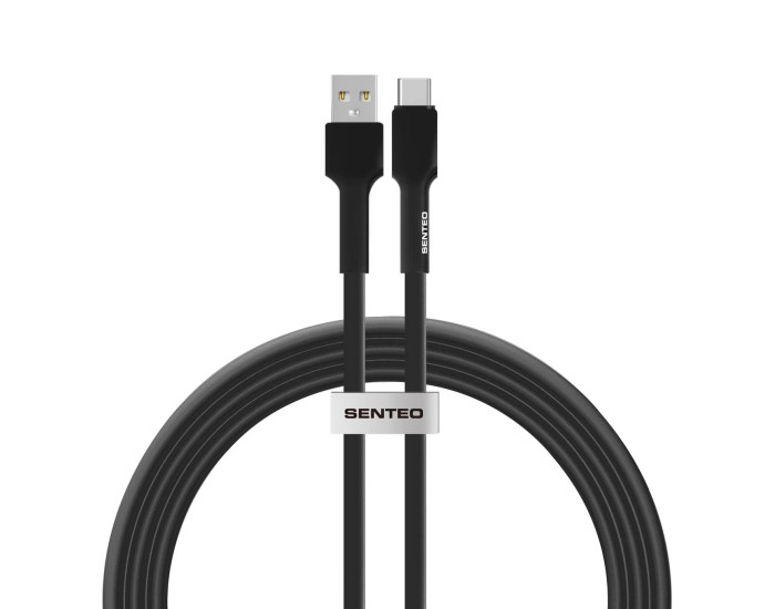 Кабель USB SENTEO SL-03 Silica Gel USB to Type-C (3A/1m) черный
