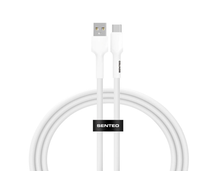 Кабель USB SENTEO SL-03 Silica Gel USB to Type-C (3A/2m) белый