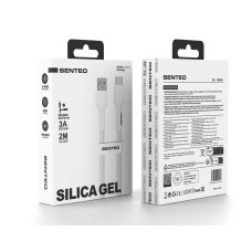 Кабель USB SENTEO SL-03 Silica Gel USB to Type-C (3A/2m) белый