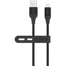 Кабель USB SENTEO SL-07 Skin Silicone 2.4A USB to Lightning 1.2m, черный
