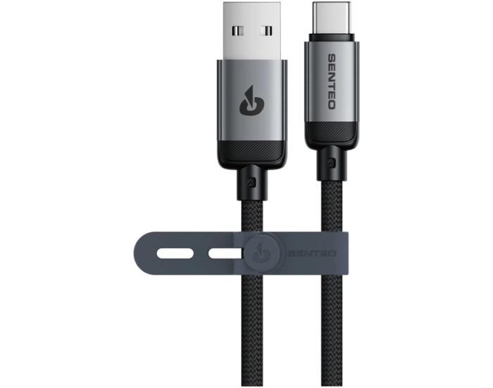 Кабель USB SENTEO SM-06 Nano braided USB to Type-C (3A/1m) чорний