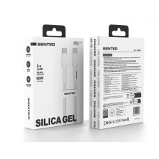 Кабель USB-C SENTEO SL-03 Silica Gel 60W Type-C to Type-C 1m, белый