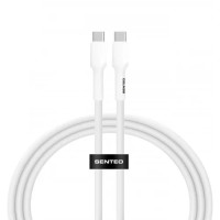 Кабель USB-C SENTEO SL-03 Silica Gel 60W Type-C to Type-C 1m, белый