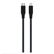 Кабель USB SENTEO SL-04 Embossed Silicone 30W Type-C to Lightning 1m, чорний