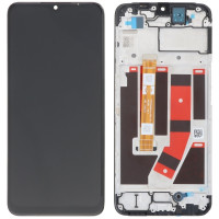 Дисплей с сенсорным экраном (модуль) Oppo A57s /A17 /A17k /A57 /A77 /A77s, черный с рамкой, оригинал