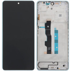 Дисплей с сенсорным экраном (модуль) Xiaomi Redmi Note 13 5G /Poco F5, черный с голубой рамкой, оригинал