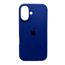 Чехол-силикон оригинал Full Soft Matte with MagSafe iPhone 16, темно-синий  