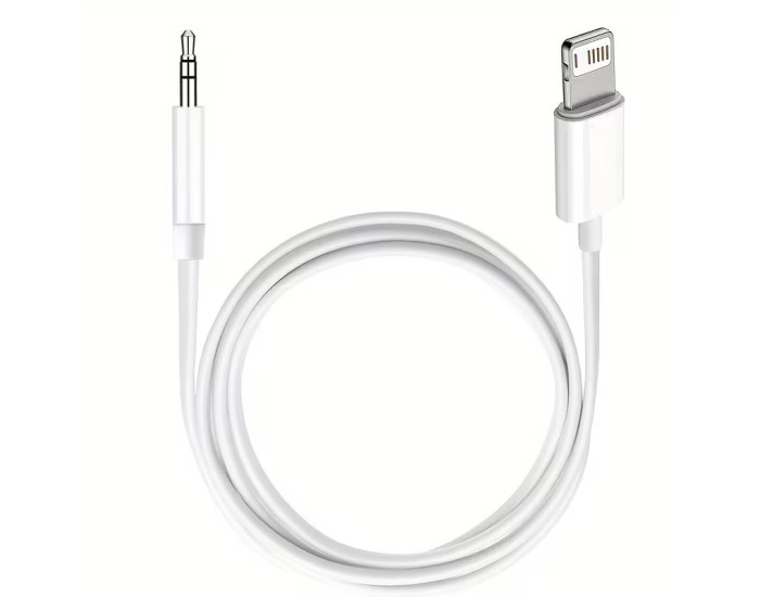 Кабель AUX to Lightning (3,5мм 1.2м) белый