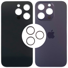 Задняя панель корпуса для iPhone 14 Pro, Deep Purple (Small Hole) с кольцами