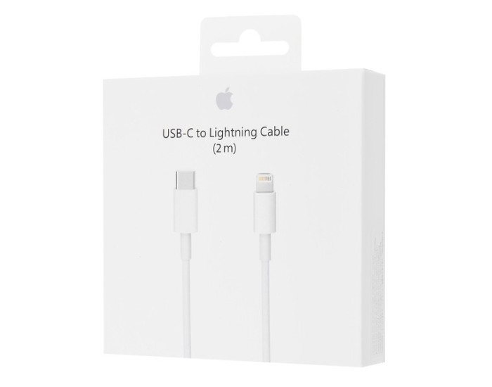 Кабель 99% Origina Type-C to Lightning White 2m (chip MFI Foxconn) (box) (MKQ42/MQGH2)