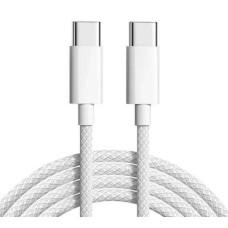 Кабель Original Quality Type-C to Type-C (Woven) Sim Lock 1m, White