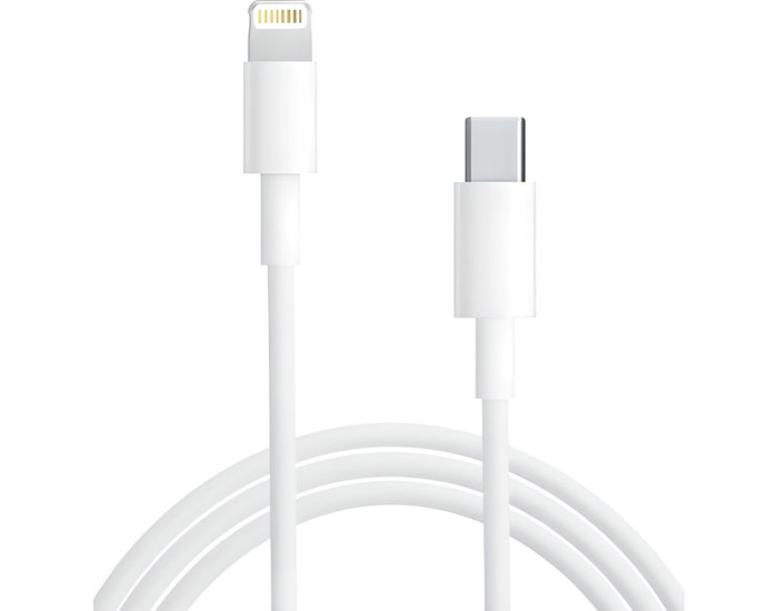 Кабель USB Apple Foxconn Type-C to Lightning AAA White (no logo) (тех.пак)