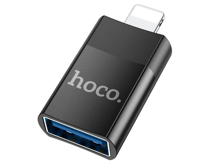 Переходник OTG Hoco UA17 Lightning Male to USB Female USB2.0, черный