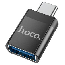 Переходник OTG Hoco UA17 Type-C to USB, черный
