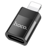 Переходник OTG Hoco UA17 Lightning Male to Type-C Female, черный