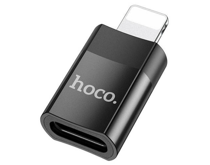 Переходник OTG Hoco UA17 Lightning Male to Type-C Female, черный