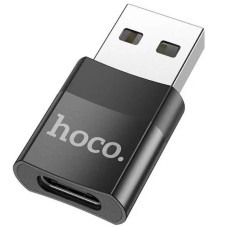 Переходник OTG Hoco UA17 USB Male to Type-C, черный