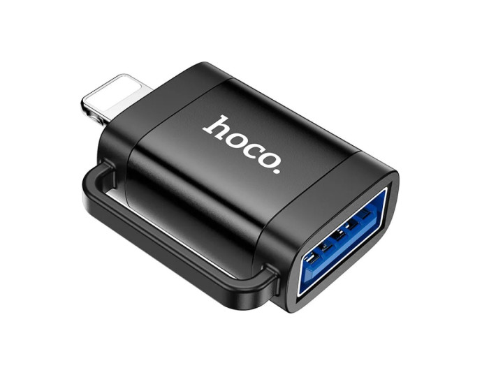 Переходник OTG Hoco UA31A Lightning Male to USB Female, черный