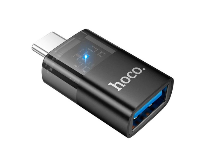 Переходник OTG Hoco UA36B Type-C male to USB female, черный