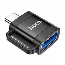 Переходник OTG Hoco UA31C Type-C male to USB female, черный
