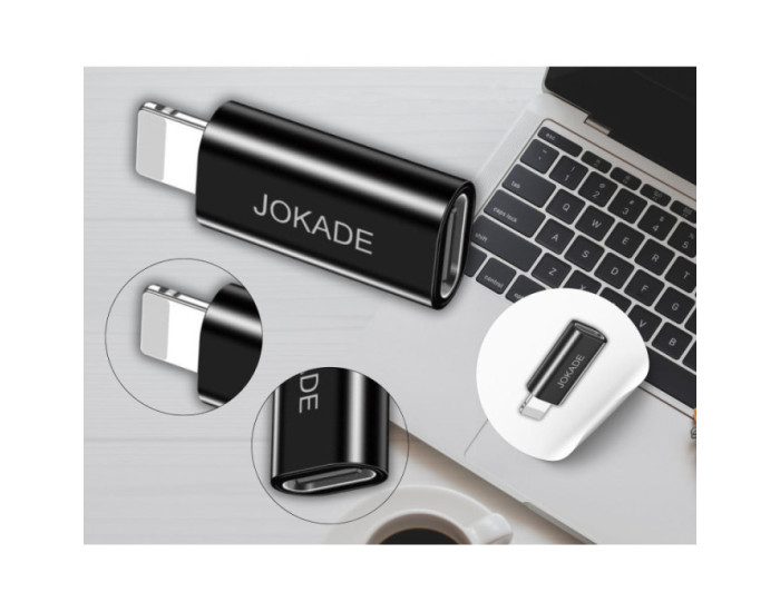 Переходник Jokade JC017 LONGCHUANG Lightning to Type-C, черный